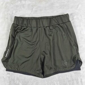 YoungLA Shorts Men's Medium Green Lined Elastic Waist Drawstring Gym Workout